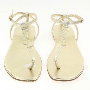 YSL gold sandals
